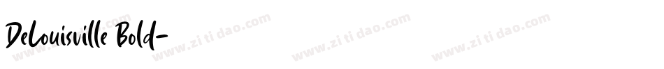 DeLouisville Bold字体转换